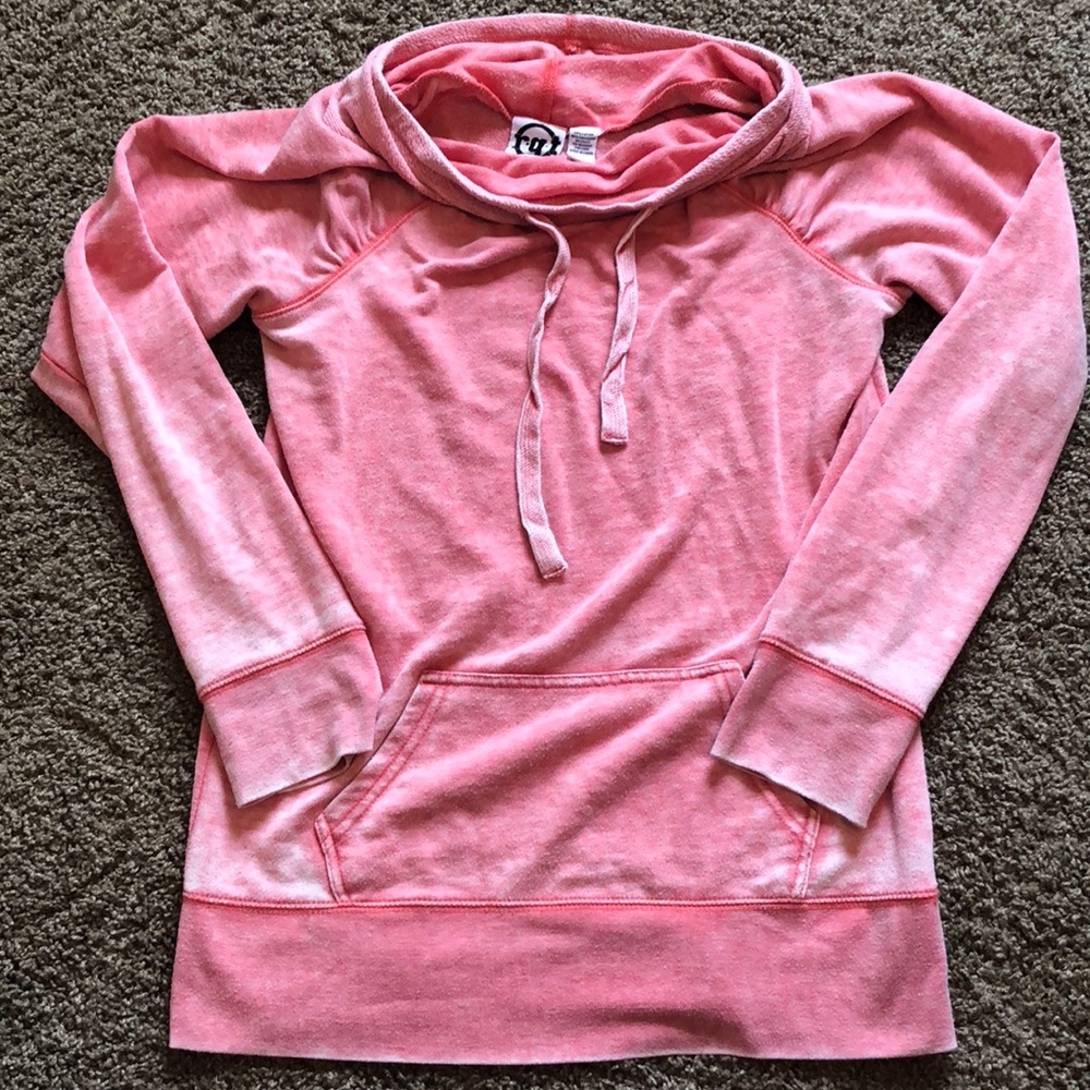 Super soft salmon cowl neck sweatshirt